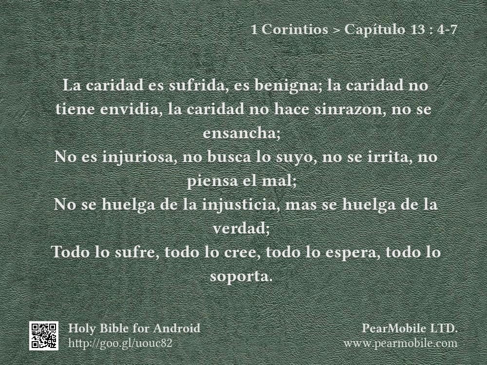 1 Corintios, Capítulo 13:4-7